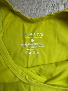SET Active Neon Yellow-Green onesie romper- XS